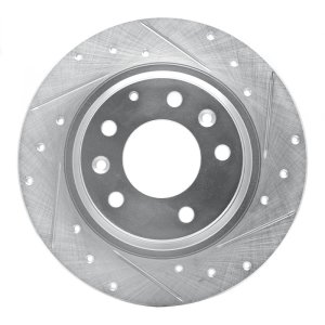 Ford Fusion Brake Rotor (1) - Rear Right - R1 Concepts - Drilled & Slotted - Silver - `98-`15 Ford Fusion Brake Rotor (1) - Rear Right - R1 Concepts - Drilled & Slotted - Silver - `98-`15